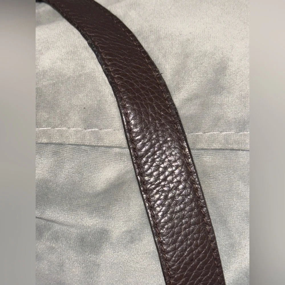 Brighton Croc‑Embossed Patent Leather Shoulder Bag – Metallic Copper Brown
